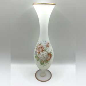 Vintage Westland Co San Leandro CA Satin Etched Vase Japan